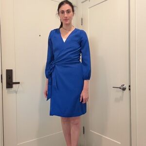 J. Crew Royal Blue Long Sleeve Dress